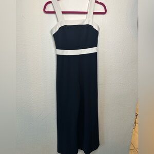 Tommy Hilfiger Navy and White Strapless Dress
